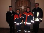 Kreis-Jugendfeuerwehrwartin Manja Bernsdorf, Marcel Unger, Kevin H&ouml;hnel, Enrico Gothe (Foto: privat)