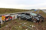 Auto kommt von der Fahrbahn ab (Foto: Feuerwehr Heiligenstadt) Auto kommt von der Fahrbahn ab (Foto: Feuerwehr Heiligenstadt)