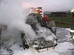Auto brannte aus (Foto: Feuerwehr Bleicherode)