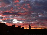 "Brennender" Himmel &uuml;ber Nordhausen (Foto: Michael M&uuml;ller)