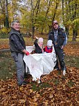 Laubfegen im Schlosspark Ebeleben (Foto: privat)