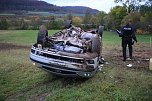 Auto überschlug sich (Foto: S. Dietzel)