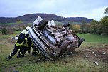 Auto überschlug sich (Foto: S. Dietzel)