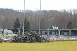 Ausblick über die abgerissene Tribüne (Foto: oas)