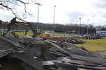 Ausblick über die abgerissene Tribüne (Foto: oas)