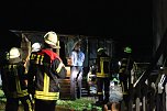 Partyschuppen brannte in Kleinfurra heute Nacht (Foto: S.Dietzel)