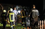 Partyschuppen brannte in Kleinfurra heute Nacht (Foto: S.Dietzel)