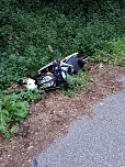 Folgenschwerer Motorradunfall im Kyffhäuser (Foto: Feuerwehr Bad Frankenhausen/SD)