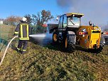 Einsatz der Feuerwehr bei Brand in Kirchengel (Foto: S.Dietzel)