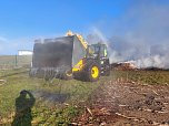 Einsatz der Feuerwehr bei Brand in Kirchengel (Foto: S.Dietzel)