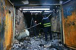 Ausgebrannte Garage in Heiligenstadt (Foto: S. Dietzel)