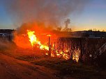 Gartenlaubenbrand im Nordhäuser Kastanienweg (Foto: S. Dietzel)