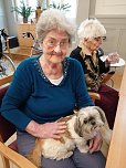Kuschelstunde in Pflegeheim Schloss Sophie von K&uuml;hn (Foto: Novalis Diakonieverein )