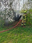 Feuer beim Kanu-Sport-Verein (Foto: Feuerwehr Sundhausen/Silvio Dietzel)