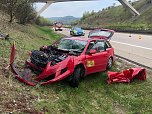 Unfall auf der A 38 (Foto: Silvio Dietzel)