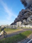 Rettungsarbeiten an der Bäckerei in Bleicherode (Foto: S.Dietzel)