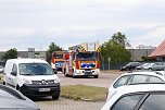 Auf dem Schachtbaugelände fand heute eine Großübung von Feuerwehr und Rettungskräften statt (Foto: agl)