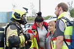 Auf dem Schachtbaugelände fand heute eine Großübung von Feuerwehr und Rettungskräften statt (Foto: agl)