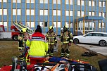 Auf dem Schachtbaugelände fand heute eine Großübung von Feuerwehr und Rettungskräften statt (Foto: agl)