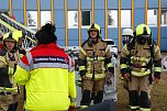 Auf dem Schachtbaugelände fand heute eine Großübung von Feuerwehr und Rettungskräften statt (Foto: agl)