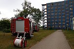 Auf dem Schachtbaugelände fand heute eine Großübung von Feuerwehr und Rettungskräften statt (Foto: agl)