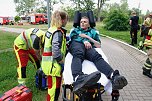 Auf dem Schachtbaugelände fand heute eine Großübung von Feuerwehr und Rettungskräften statt (Foto: agl)