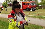 Auf dem Schachtbaugelände fand heute eine Großübung von Feuerwehr und Rettungskräften statt (Foto: agl)