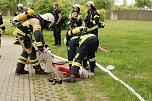 Auf dem Schachtbaugelände fand heute eine Großübung von Feuerwehr und Rettungskräften statt (Foto: agl)