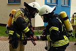 Auf dem Schachtbaugelände fand heute eine Großübung von Feuerwehr und Rettungskräften statt (Foto: agl)