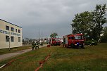 Auf dem Schachtbaugelände fand heute eine Großübung von Feuerwehr und Rettungskräften statt (Foto: agl)