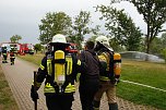 Auf dem Schachtbaugelände fand heute eine Großübung von Feuerwehr und Rettungskräften statt (Foto: agl)