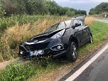 Verkehrsunfall zwischen Kleinfurra und Hain (Foto: S. Dietzel)