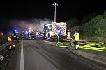 Fahrzeugbrand auf der A38 (Foto: S. Dietzel)