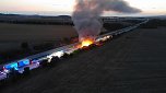 Schwerer Unfall auf der A 38 (Foto: S. Dietzel)