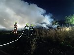 Brand im Agrarbetrieb in Gorsleben (Foto:  Feuerwehr Heldrungen/Silvio Dietzel)
