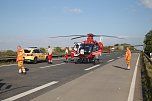 Schwerer Unfall auf der A38 (Foto: S. Dietzel)