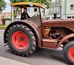 Treckerparade heute auf der Grimmelallee (Foto: P.Blei)