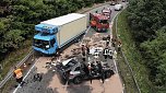 Unfall auf der Bundesstraße 249 nahe Sondershausen (Foto: S. Dietzel)