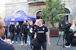 Vorstellung des neuen THC-Teams gestern auf dem Langensalzaer Neumarkt (Foto: oas)