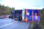 KKW kippt auf der A38 um (Foto: S.Dietzel)