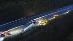 KKW kippt auf der A38 um (Foto: S.Dietzel)