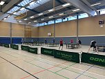 Tischtennis - Spielfeld bei der Kreismeisterschaft in Bad Frankenhausen (Foto: Stefan Böttcher)
