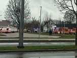 Feuerwehreinsatz neben der neuen Wache (Foto: Sven Gämkow)
