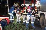 Brennender Strohballen in Westerengel (Foto: S. Dietzel)