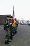 Verleihung des Fahnenbandes vor dem Kyffhäuser Denkmal (Foto: Eva Maria Wiegand)