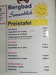 Preistafel für das Bergbad Sonnenblick in Sondershausen (Foto: Janine Skara)