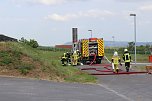 Feuerwehrübung an der Biomethananlage in Bielen (Foto: oas)