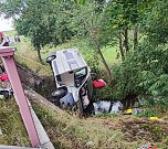 Wohnmobil verunglückt (Foto: Feuerwehr Liebenrode/Großwechsungen/Silvio Dietzel)