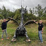 Drachen-Alarm am Sundhäuser Kiesteich (Foto: S.Dietzel)