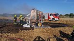 Brand gestern bei Esperstedt (Foto: Feuerwehr/Silvio Dietzel)